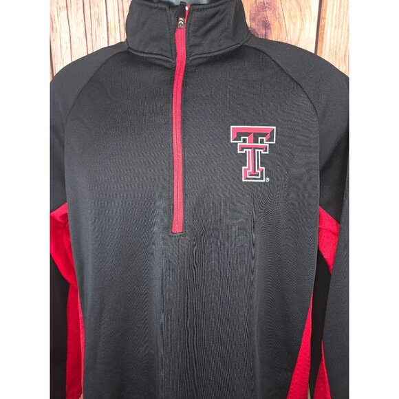 Texas Tech Red Raiders 1/4 Zip Pullover Jacket Medium Colosseum - Picture 3 of 7